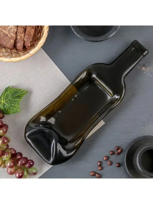 подарки Блюдо "Расплавленная бутылка" (30 х 15,5 х 4,5 см), 30x15.5x4.5 см, фото 2