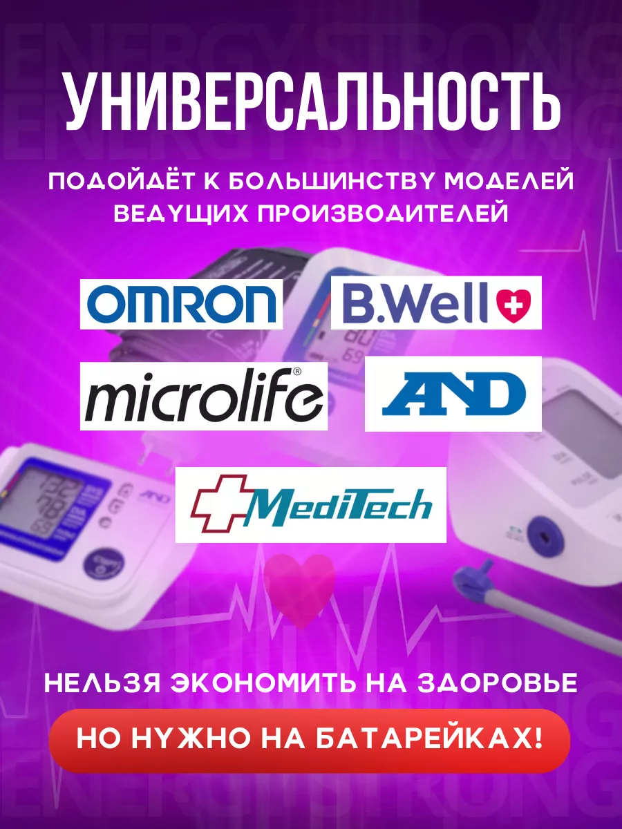 Адаптер для тонометров OMRON, AND, Microlife, BWELL, Medics Live Power  86829678 купить за 412 ₽ в интернет-магазине Wildberries