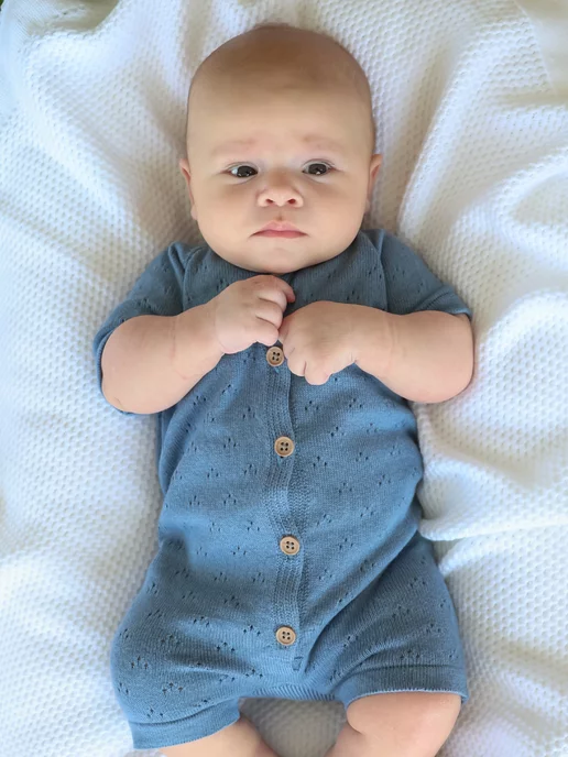 Little Star Песочник вязаный для малыша, синий, фото 8