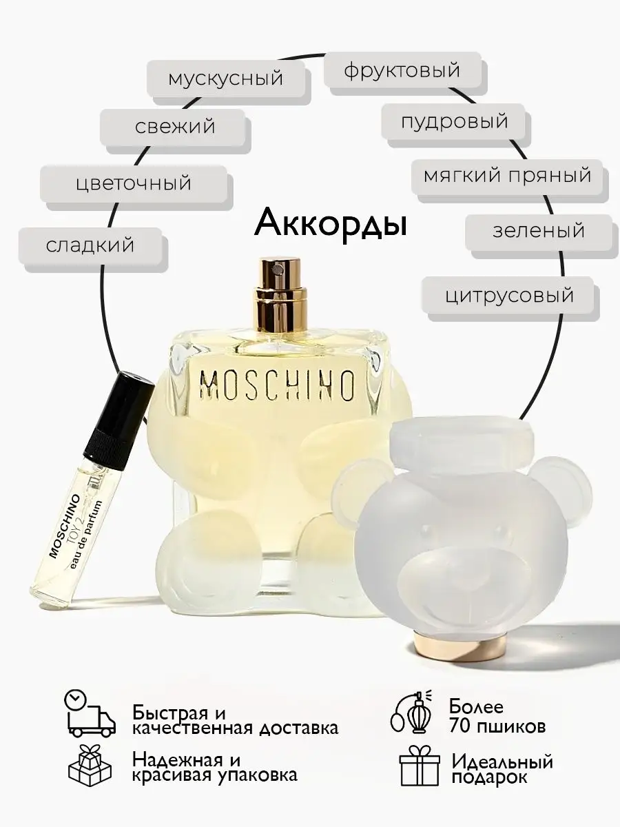 Духи женские Moschino Toy 2 Той 2 monostore 87141713 купить за 381 ₽ в  интернет-магазине Wildberries