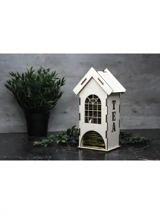 wooden.gift.spb Домик сувенирный для пакетиков чая, вариант, фото 2