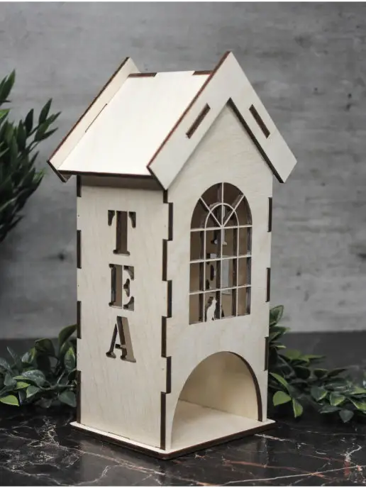 wooden.gift.spb Домик сувенирный для пакетиков чая, вариант, фото 7
