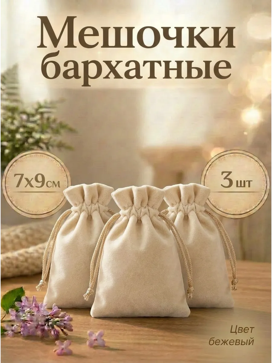 Мешочки для хранения бархатные
