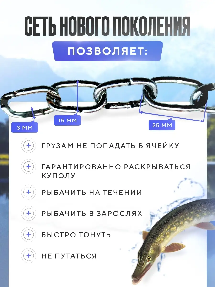 Кастинговая сеть для рыбалки с цепью с кольцом американка FIN-FISH 87304002  купить за 3 543 ₽ в интернет-магазине Wildberries