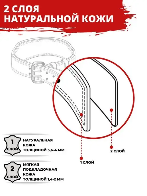 MASTER Пояс атлетический для спины для спорта кожаный спинка 12 см, черный, фото 2