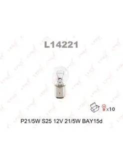 Лампа подсветки P21/5W L14221 (1шт) LYNXauto 87337386 купить за 255 ₽ в интернет‑магазине Wildberries