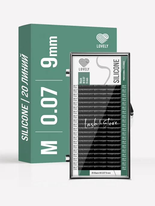Lovely Ресницы для наращивания Лавли M 0.07 9 мм, 9