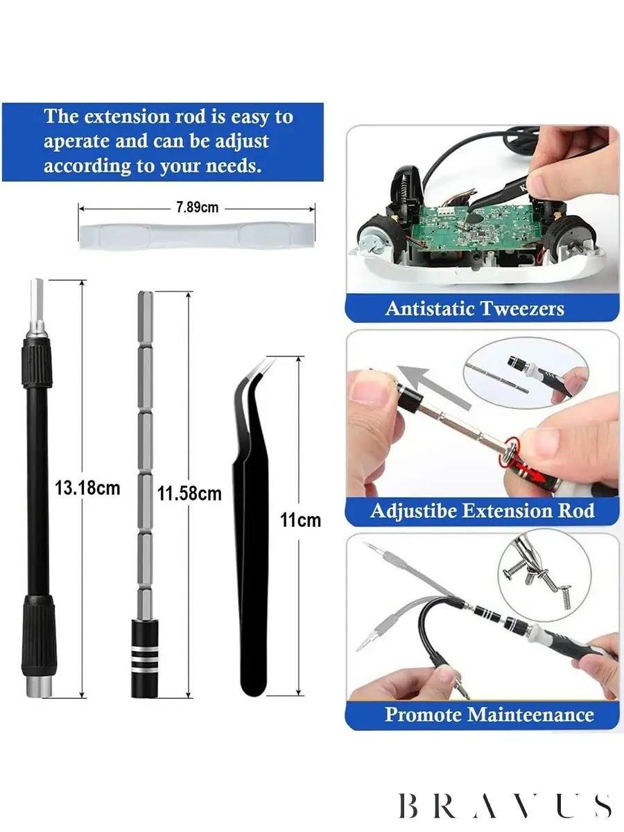 Набор отверток инструментов 117 в 1 для точных работ Bravus 87397168 купить  за 531 ₽ в интернет-магазине Wildberries
