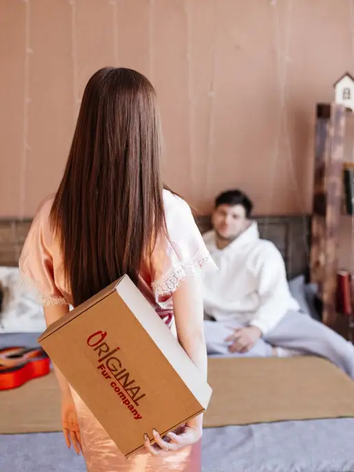 Original Fur company Тапочки домашние из натуральной кожи, черный, фото 3