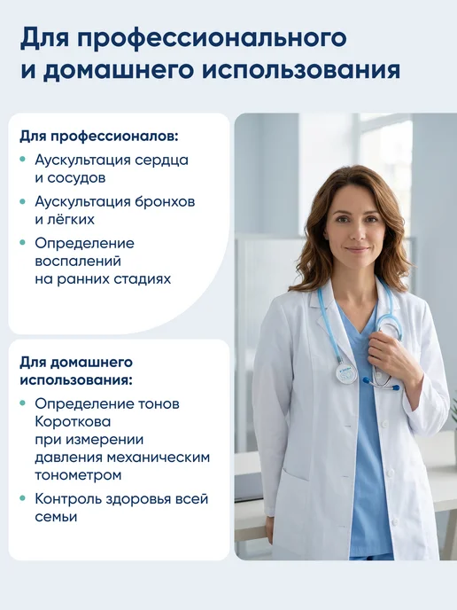 CS Medica Фонендоскоп Стетоскоп медицинский Голубой CS-404, голубой, фото 4