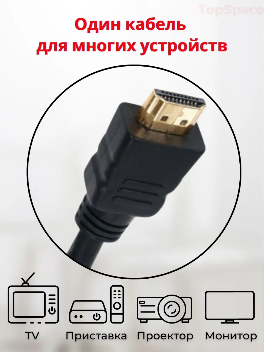 Кабель HDMI аудио видео, FullHD, 1.5м PduSpb 87440465 купить за 250 ₽ в  интернет-магазине Wildberries