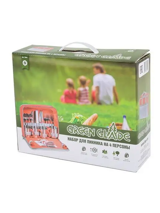 Green Glade Набор для пикника Т3044 26 предметов, зеленый, фото 5