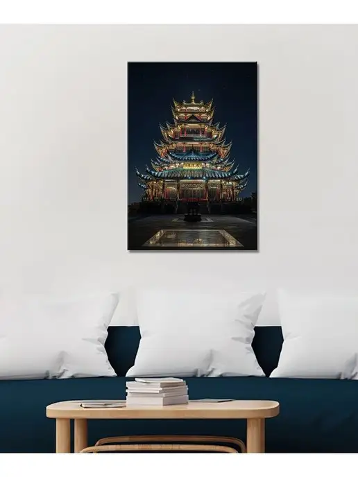 Classic Art Картина на холсте Китай архитектура 10 20х30, 20x30
