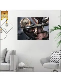 Картина на холсте 2B Nier девушка андроид 60х80 Classic Art 87577731 купить за 2 310 ₽ в интернет-магазине Wildberries