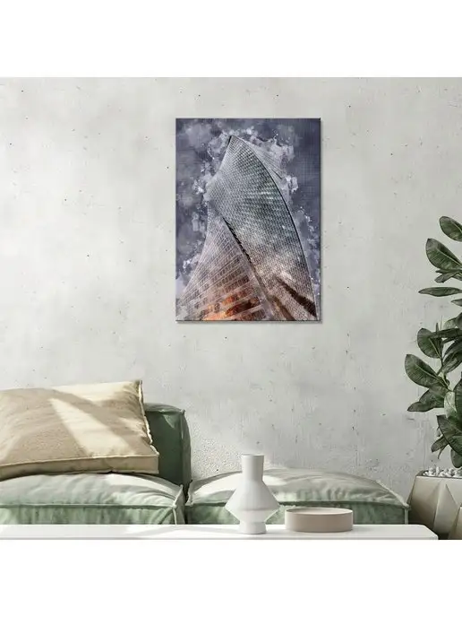 Classic Art Картина на холсте архитектура акварелью 40х60, 40x60