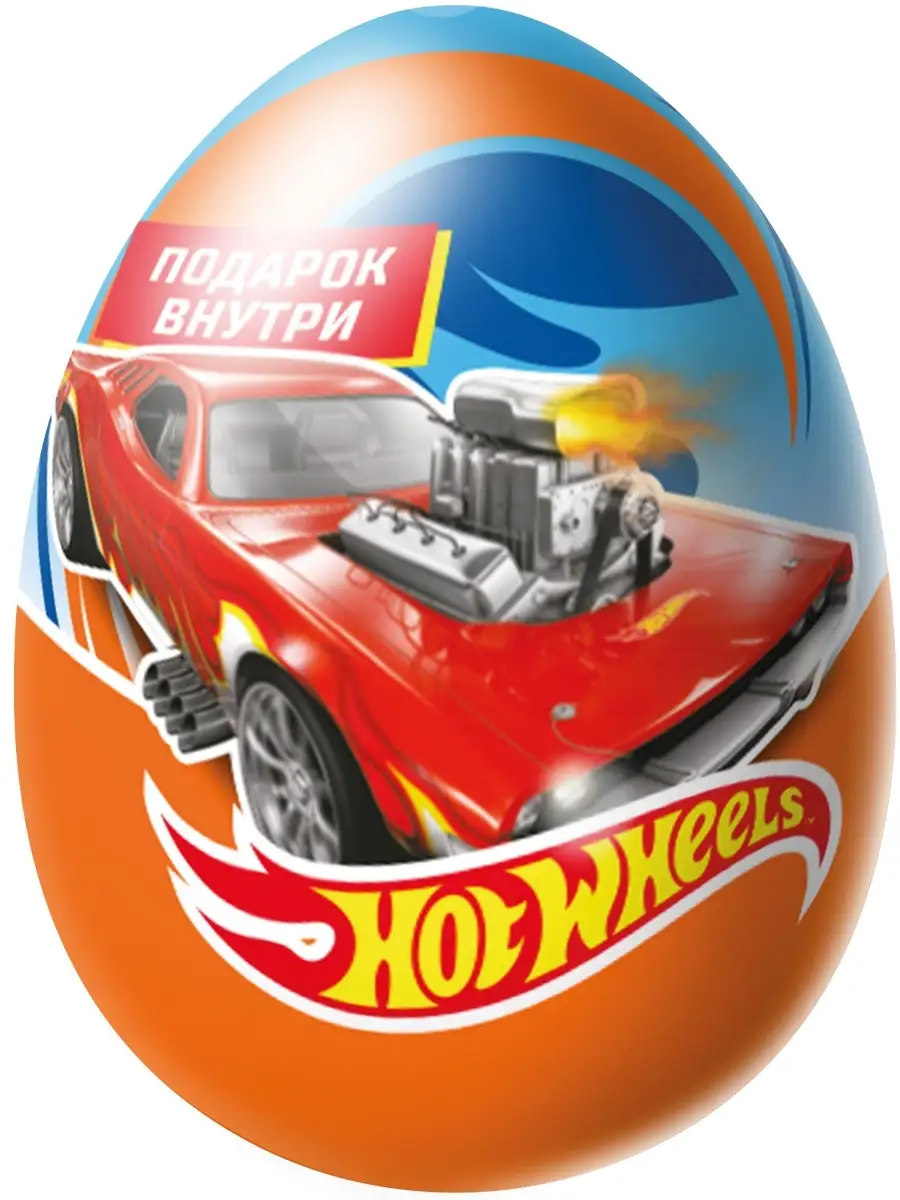 Шоколадное яйцо с сюрпризом Hot Wheels , 24 шт по 20г Конфитрейд 87636771  купить в интернет-магазине Wildberries