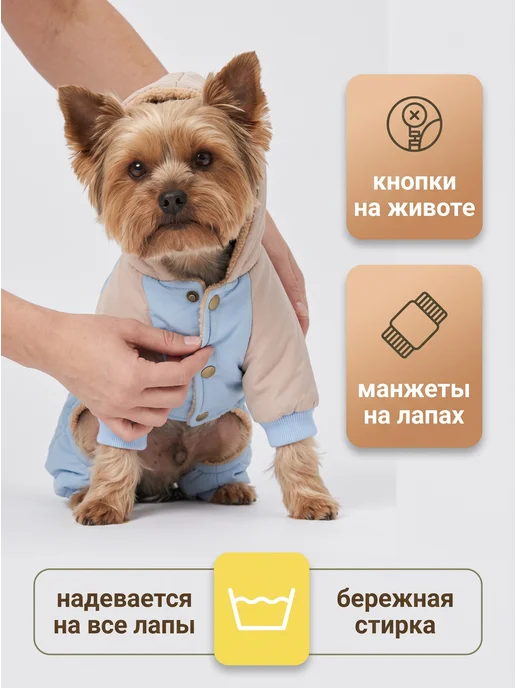 Arnydog Комбинезон для собак мелких и средних пород, голубой, фото 3