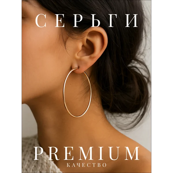 Серьги кольца большие