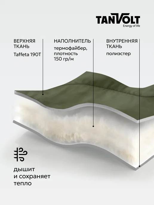 Tanvolt Спальный мешок туристический спальник 215*73 см до +10°C, 215x73 см, фото 5
