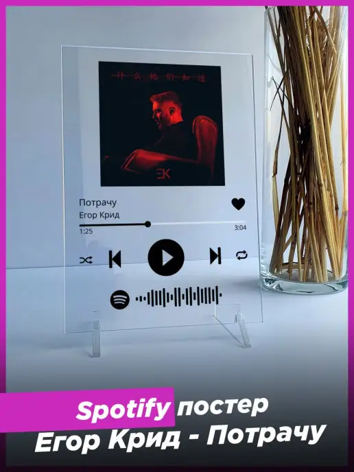 Spotify Poster Spotify постер егор крид спотифай подарок подруге другу