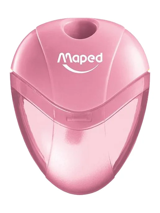 MAPED Точилка 1 отверстие 8 мм с полупрозрачным контейнером, розовый, фото 7