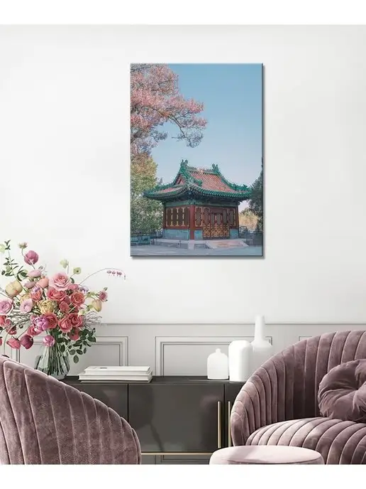 Картины с городами Картина на холсте Китай архитектура 30 20х30, 20x30