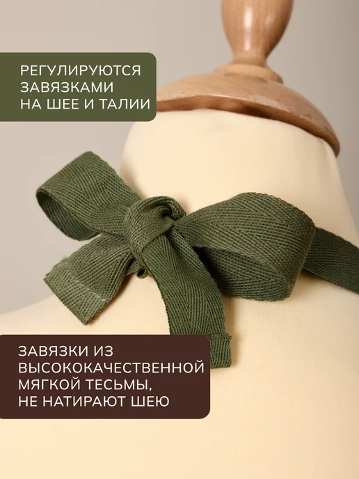 Lefard Фартук кухонный женский хлопок 60х70 Синие коты, синий, фото 5