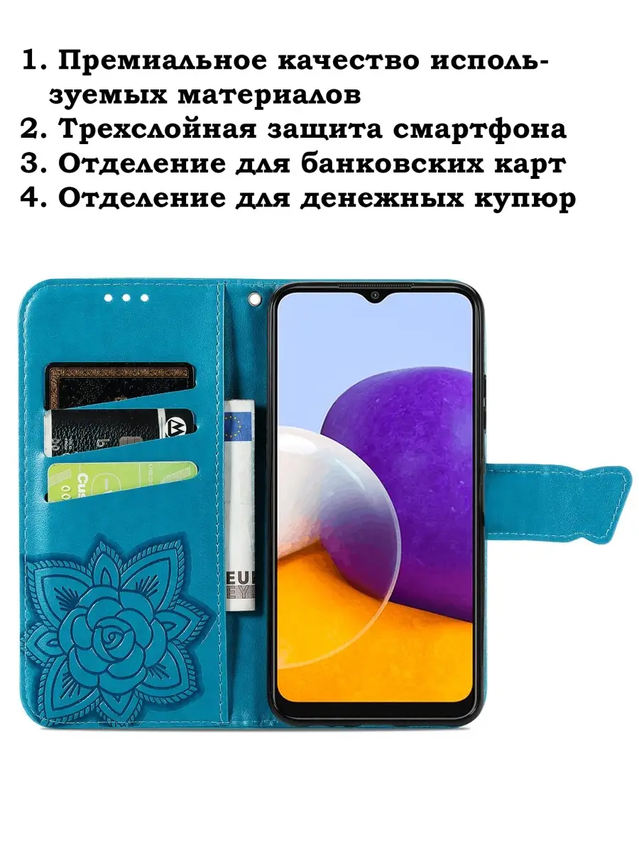 Чехол-книжка Xiaomi Redmi 10C Редми 10С Poco C40 KiRu 88123216 купить за  439 ₽ в интернет-магазине Wildberries