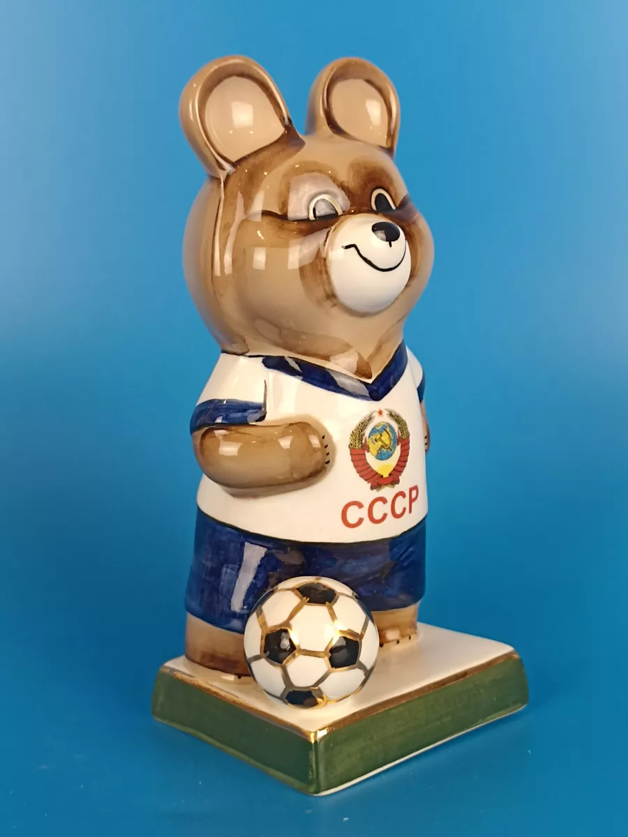 Фарфоровая фигурка олимпийского мишки Футболист Ceramic Fauna 88174447  купить в интернет-магазине Wildberries