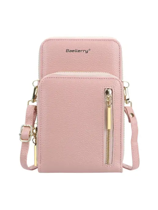 BAGS_CHI Клатч кошелек с длинным ремешком, розовый, фото 8
