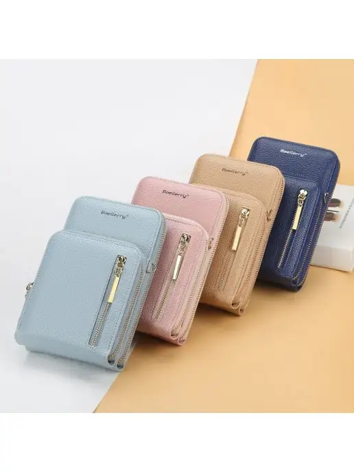 BAGS_CHI Клатч кошелек с ремешком на плечо, голубой, фото 4