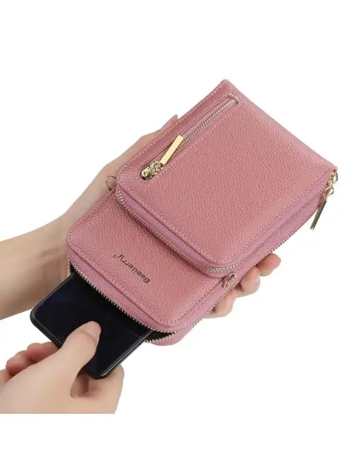 BAGS_CHI Клатч кошелек с ремешком на плечо, голубой, фото 8