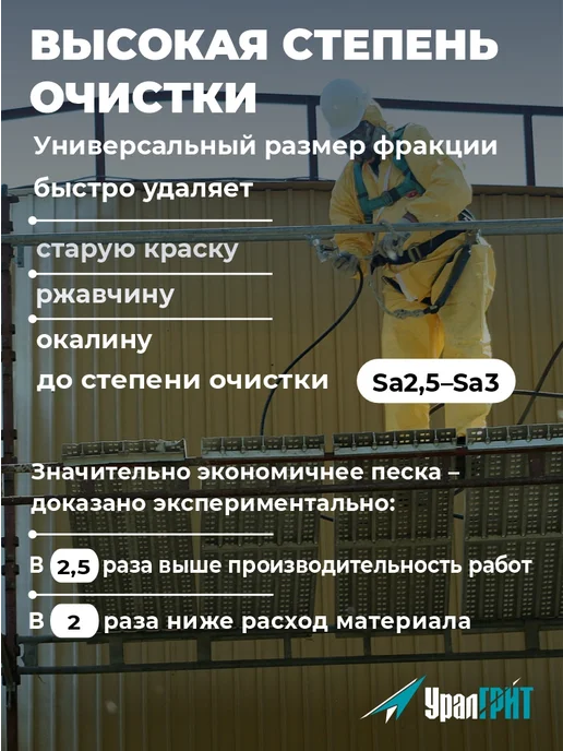 Уралгрит Абразив купершлак для пескоструя 5 кг 0,1-0,8 мм, 5 кг, фото 5