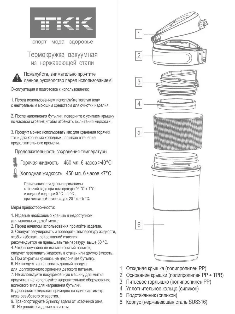 Термокружка Термос 450 ml Термостакан TKK 88693570 купить за 1 409 ₽ в  интернет-магазине Wildberries