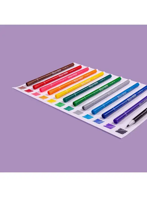 BRUNO VISCONTI Фломастеры "HappyColor" 12 цв. в пластиковом пенале, 12 шт, фото 7
