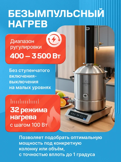 iplate Индукционная плита для самогоноварения ALINA 3,5 кВт, черный, фото 4