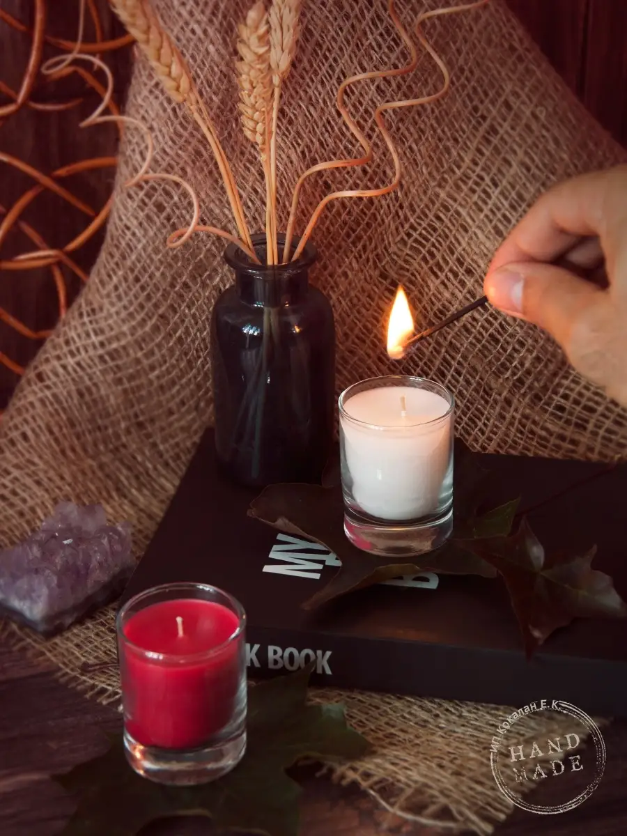Kapaklı Kokulu Mum Seti, 2'li, Gül ve Vanilya 4