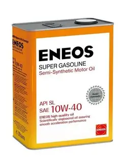 Масло Super Gasoline SL 10W40, 4 л. OIL1357 eneos 88830620 купить за 2 489 ₽ в интернет-магазине Wildberries