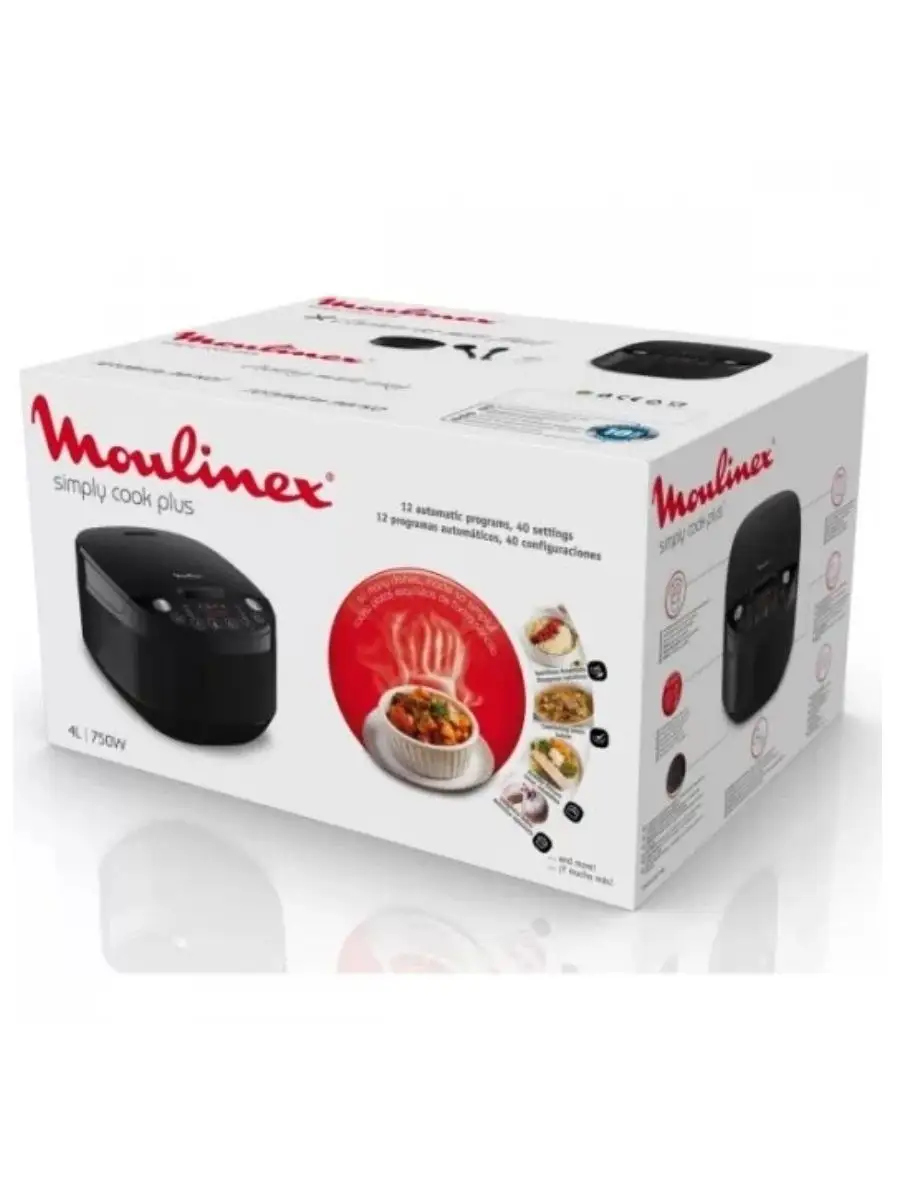 Мультиварка Simply Cook Plus MK622832 с 12 режимами, черная Moulinex  88859823 купить за 10 106 ₽ в интернет-магазине Wildberries