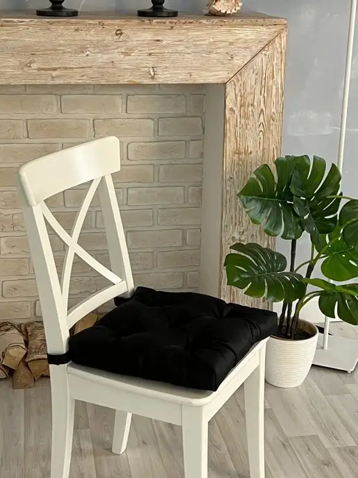 Русский гамак Комплект Подушка на стул 40x40 на липучках 2 штуки, 40x40, фото 6