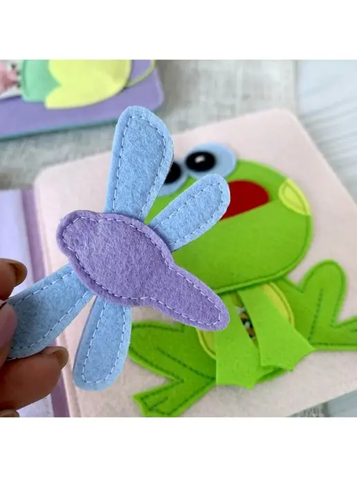 MimiBabyBook Книжка шуршалка для малышей тактильная развивающая, N2, синий, фото 5