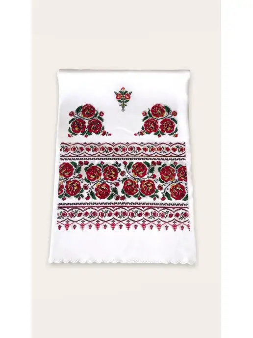 Рушник свадебный для венчания на каравай, белый, фото 2