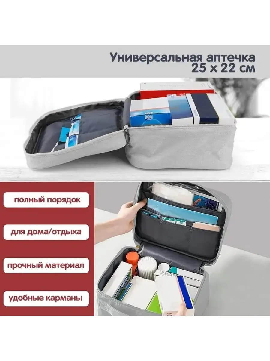 Аптечка домашняя, органайзер для лекарств автомобильный SUP Goods 89040519  купить в интернет-магазине Wildberries