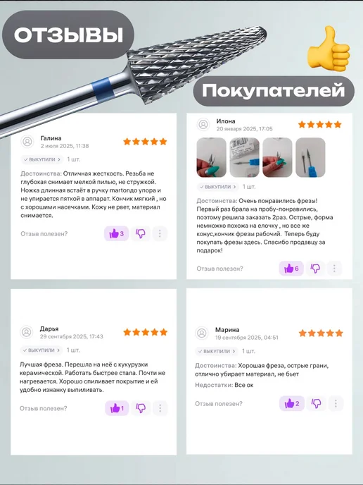 СПР НЕЙЛ Твердосплавная фреза для снятия конус синяя, синий, фото 5