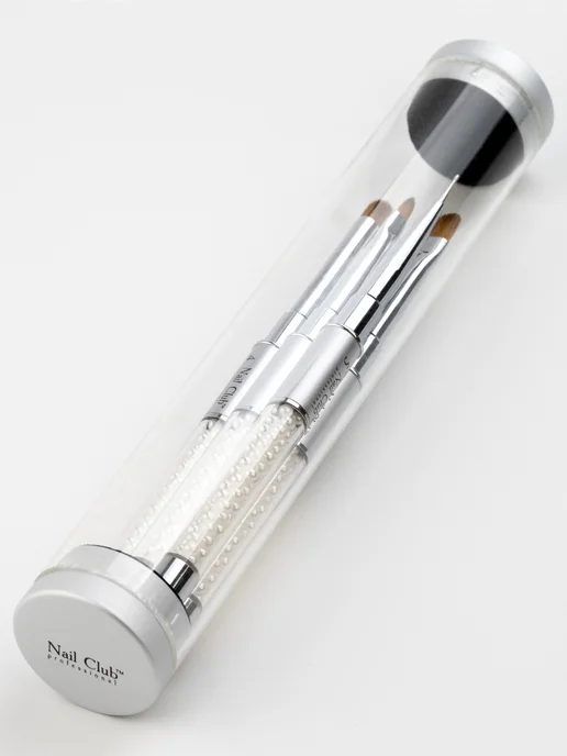 Nail Club Professional Набор кистей и дотс SILVER BRUSHES, серебристый, фото 2
