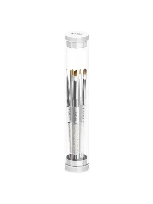 Nail Club Professional Набор кистей и дотс SILVER BRUSHES, серебристый, фото 3