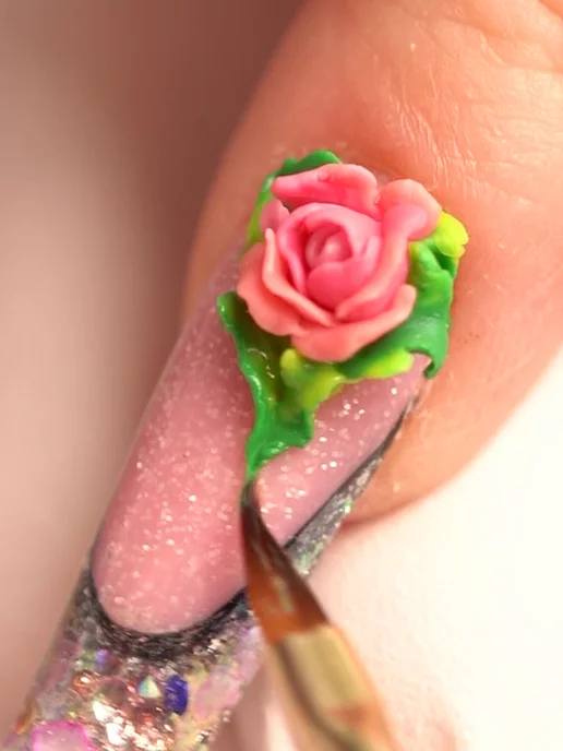Nail Club Professional Кисть для фактурной росписи 2N-WF лепесток, желтый, фото 7