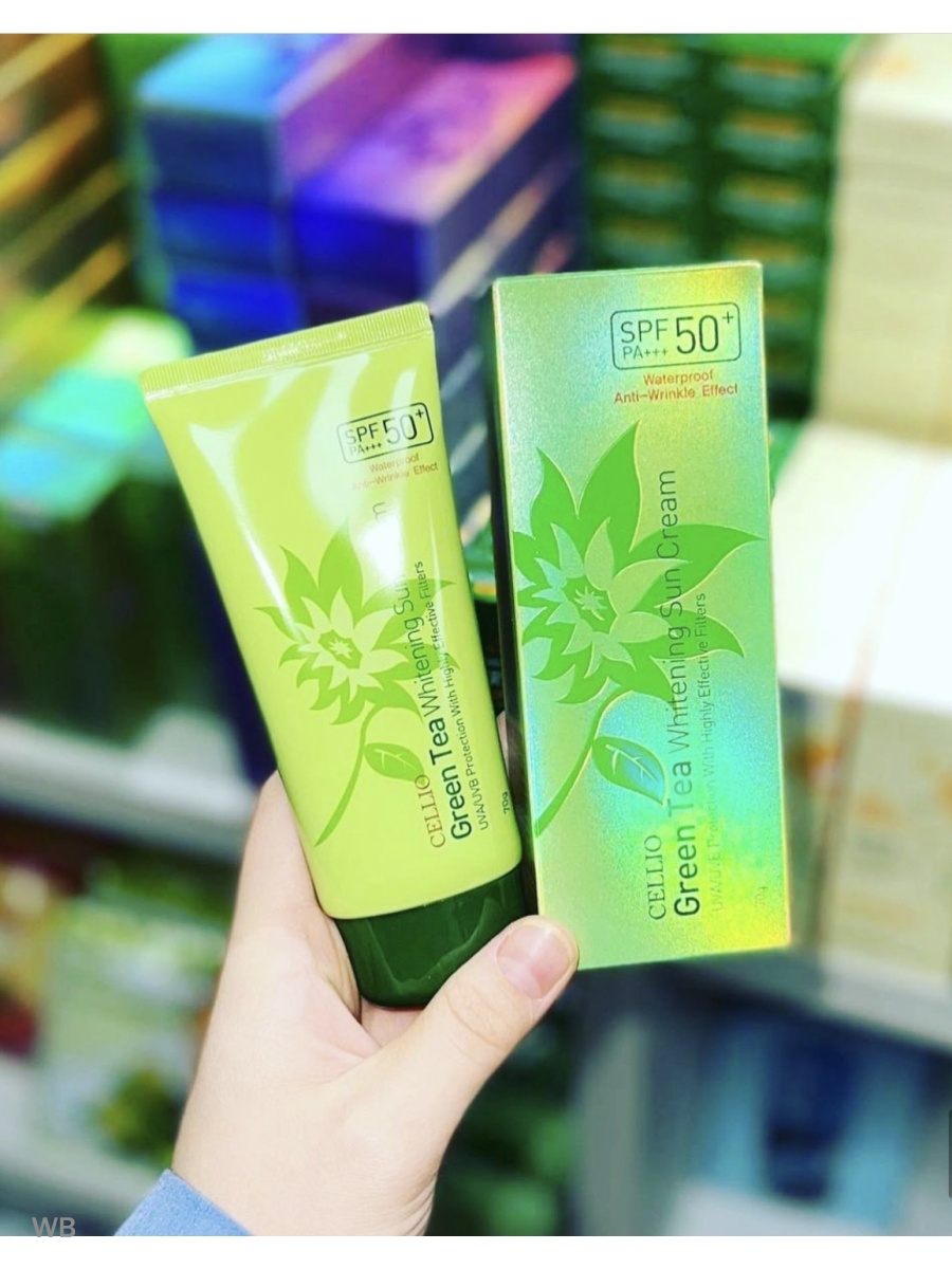 Солнцезащитный крем зеленый чай. Крем солнцезащитный Cellio Green Tea Whitening Sun Cream 50+/pa+++. Cellio Whitening Sun Cream spf50. Cellio Collagen Cream 50+ зелёный. Cellio Collagen Whitening Sun Cream 50+.