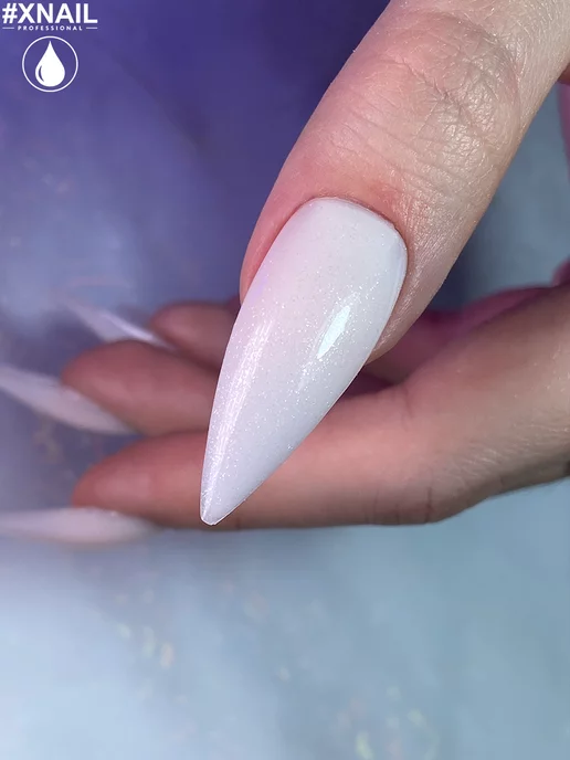 XNAIL PROFESSIONAL Камуфлирующая база для ногтей цветная молочная с блестками, вариант, фото 4