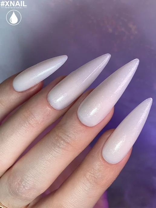 XNAIL PROFESSIONAL Камуфлирующая база для ногтей цветная молочная с блестками, вариант, фото 5